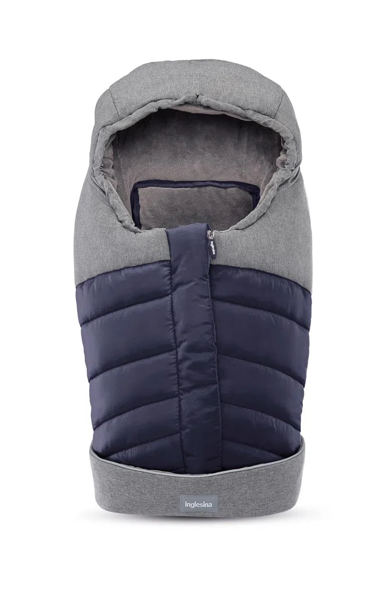 Inglesina Sacco Invernale Termico, Blu, Caldo per Culla, Tessuto Impermeabile, Interno Soffice e Morbido, 42 x 77 cm
