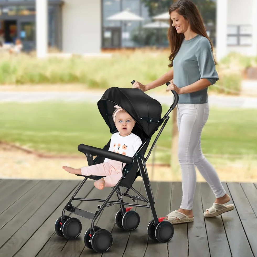 Passeggino Leggero Telaio Multiposizioni 6 Mesi 4 Anni 25 Kg Nero