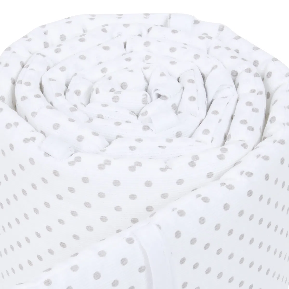 babybay Paracolpi a rete per modello Boxspring XXL, bianco a pois grigio perla