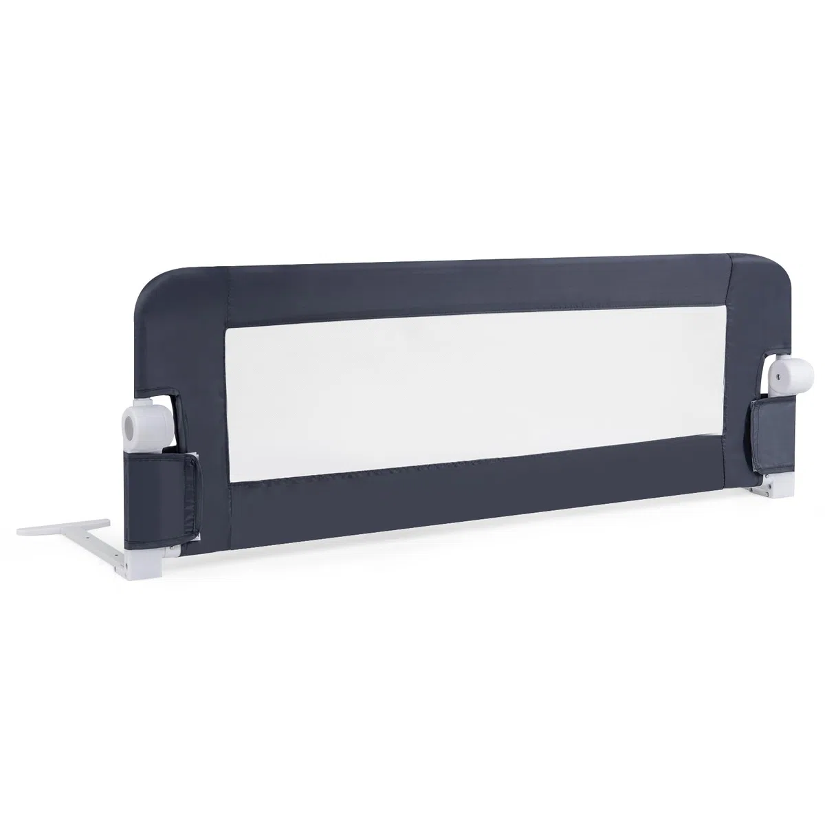 LIFEZEAL Sponda del Letto Pieghevole, Sponda del Letto di Sicurezza per Bambini Tessuto Oxford e PP, Sponda del Letto per Bambini 120x42,5CM, Protezione Anticaduta per Bambini (Grigio)