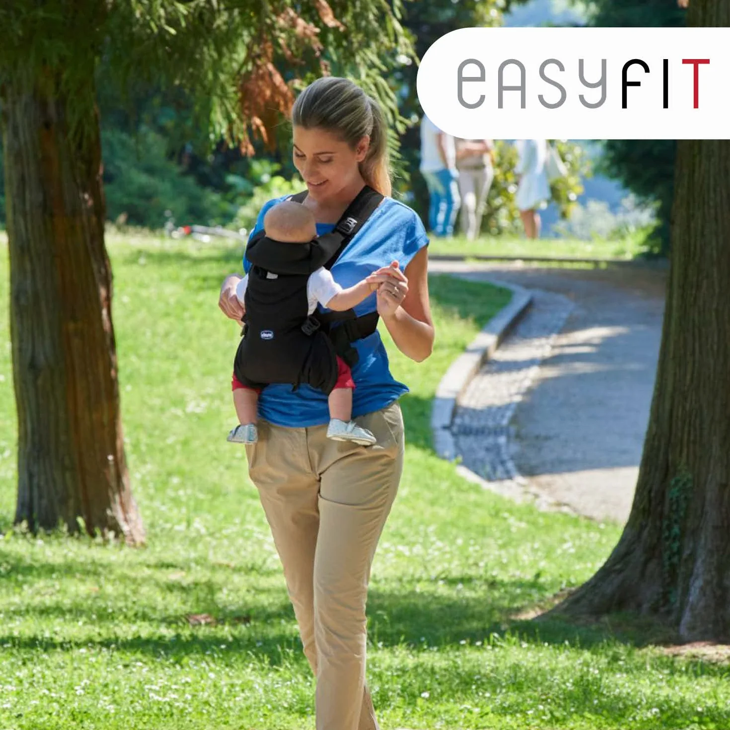 Chicco Easyfit Marsupio Neonati Ergonomico per Bebè e Bambini dalla Nascita a 9 Kg, Porta Bebè Semplice e Intuitivo da Indossare, Fronte Mamma e Fronte Strada, Supporto per Testa e Collo, Nero
