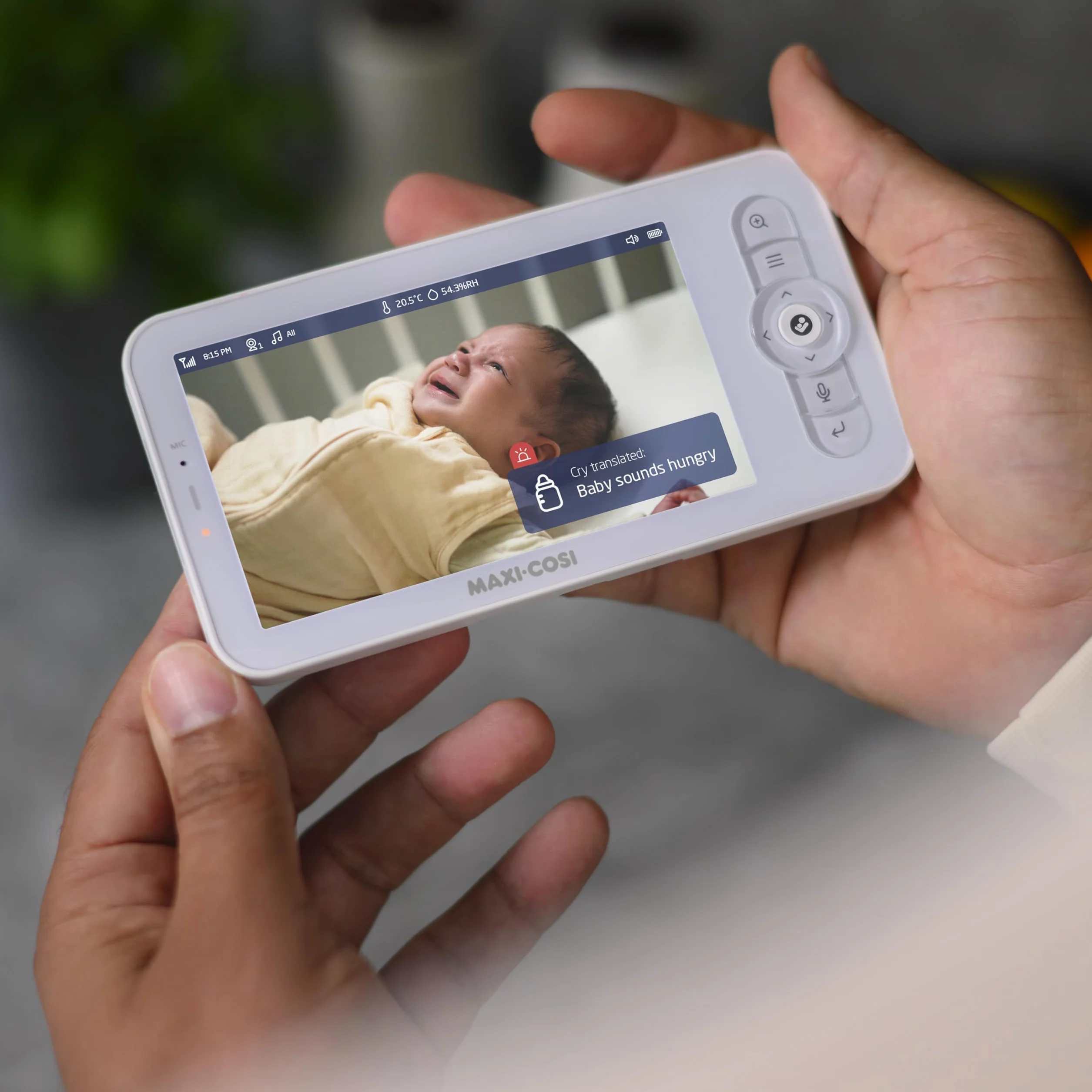 Maxi-Cosi See Pro Video Baby Monitor WiFi HD, Visione Notturna, Rilevamento Movimento, Termometro Igrometro