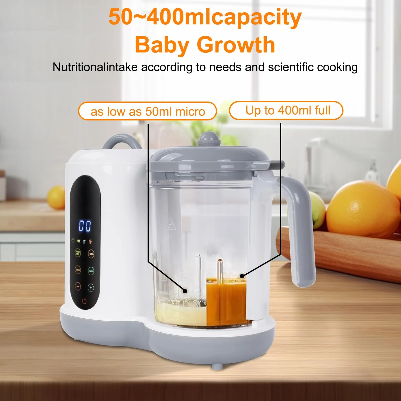 Cuocipappa 4 in 1 Robot da Cucina Multifunzione, Cottura e Tritatura Automatica, Touchscreen