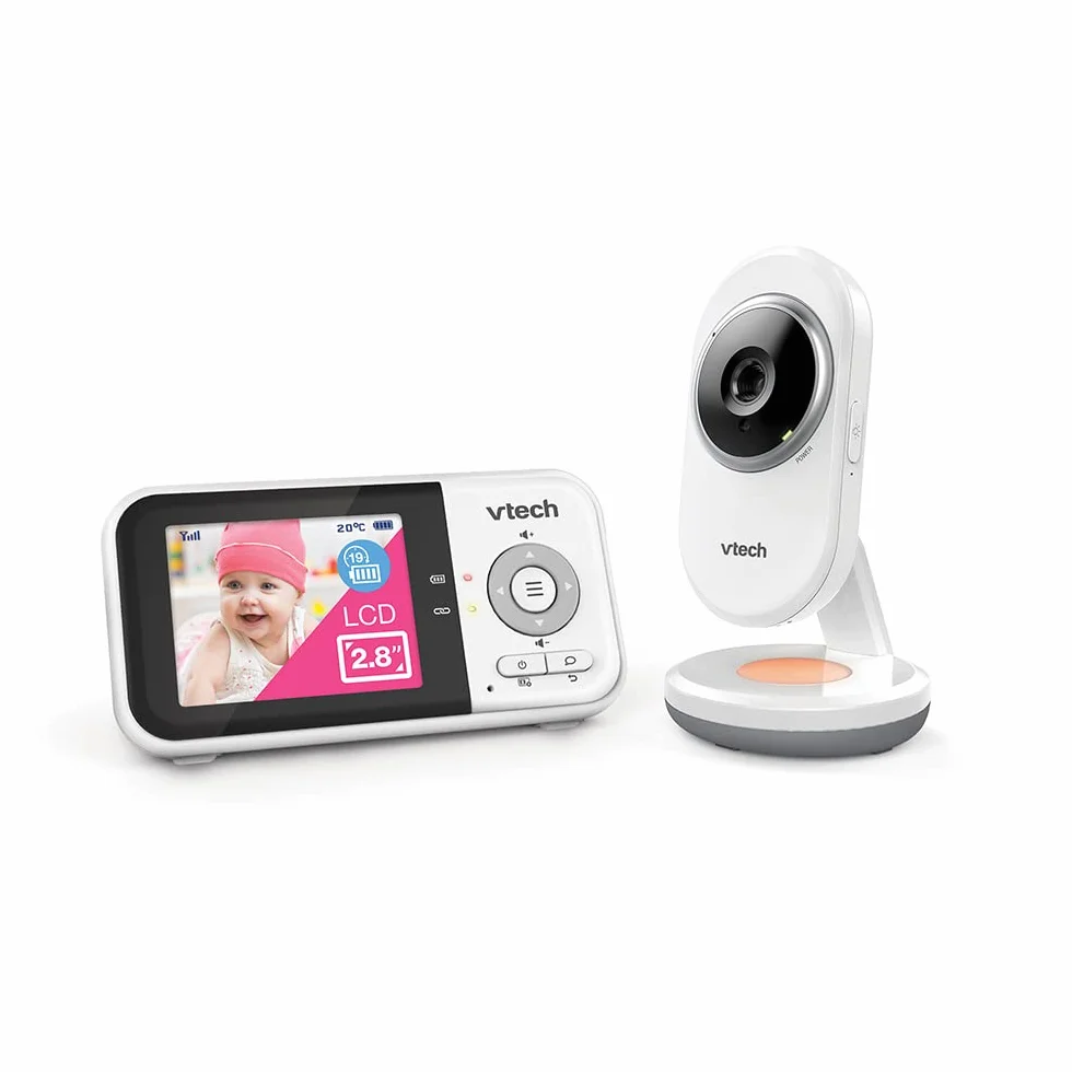 VTech Baby monitor BM3254 con videocamera, schermo LCD 2,8 pollici, luce notturna colori, comunicazione bidirezionale