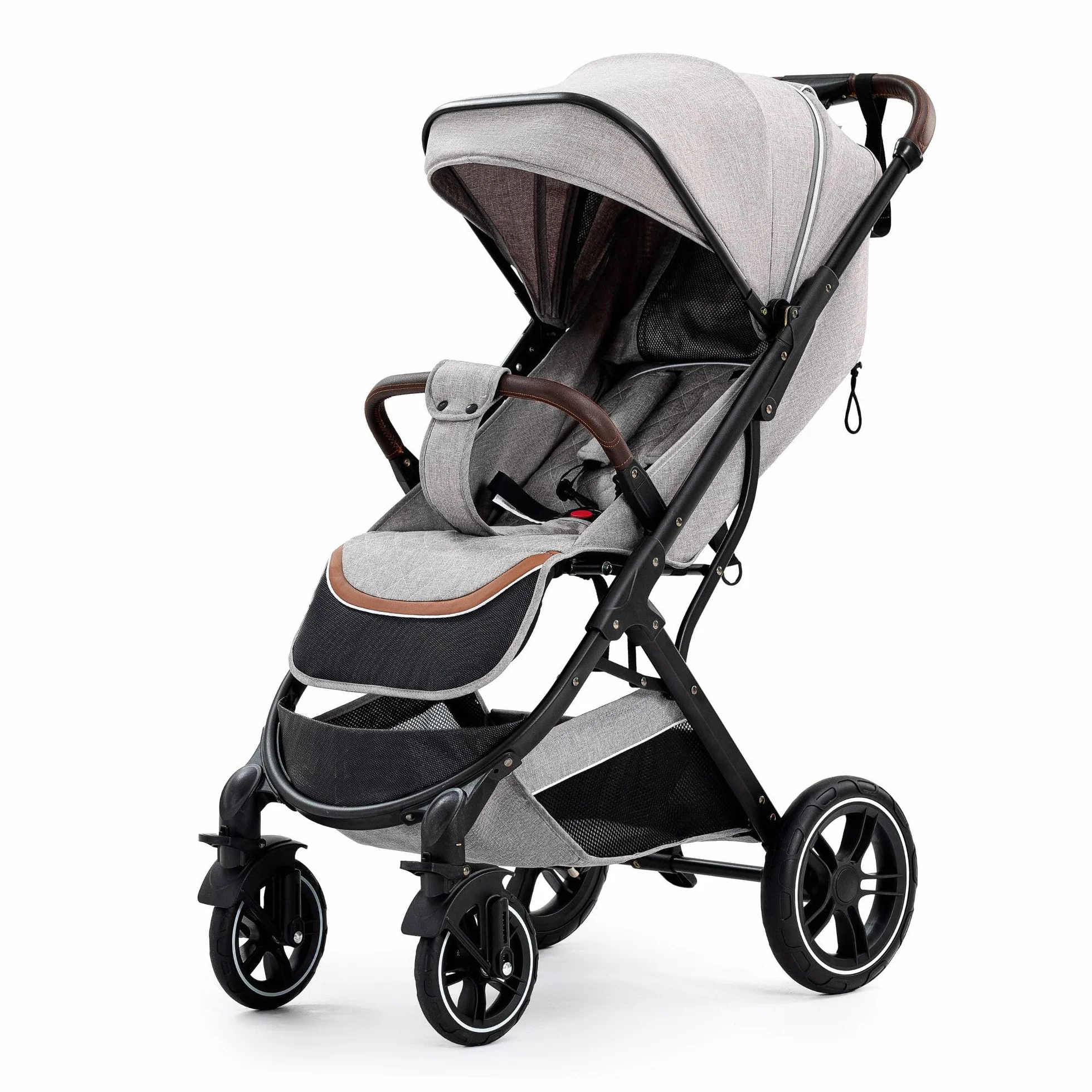 GLOKID Passeggino Leggero Pieghevole 0 Mesi 20kg Imbracatura 5 Punti Ultra Compatto Grigio