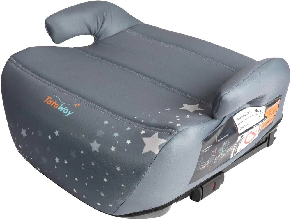 Seggiolino Alzatina Auto Bimbi Nero I-Size ECE R129, Rialzo Bimbi 125-150 Cm, 22-36 Kg, 6-12 Anni, Gruppo 3, Facile Da Trasportare - Sfoderabile E Lavabile