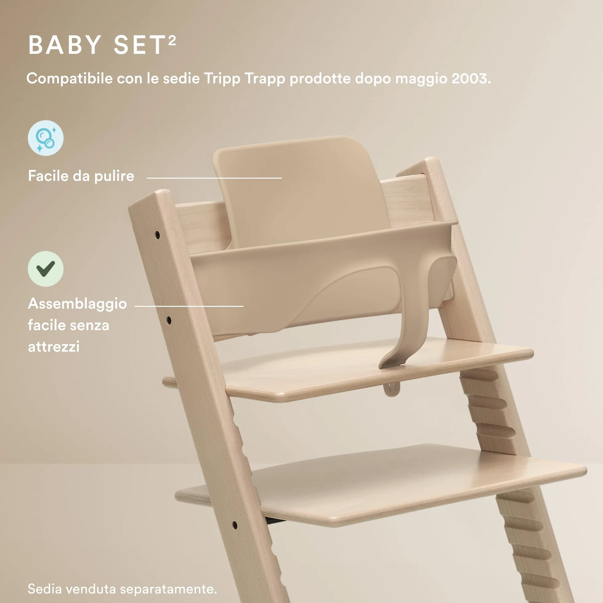 Stokke Tripp Trapp Baby Set 2 Glacier Green Seggiolone 6-36 mesi