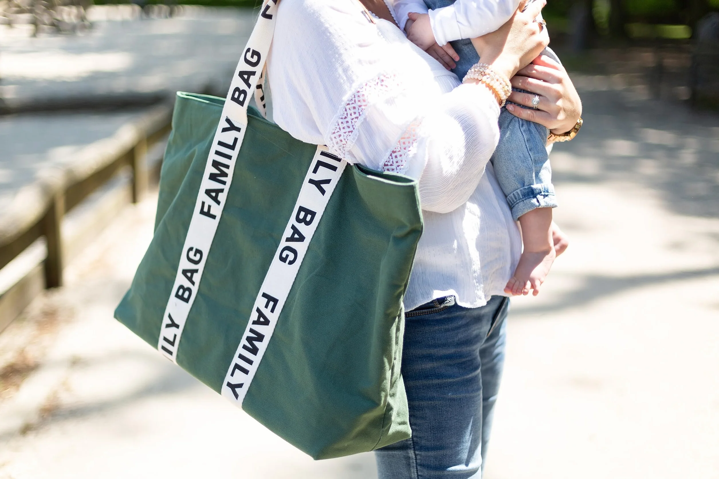 CHILDHOME Family Bag Borsa da Viaggio Weekend Grande Capacità Verde