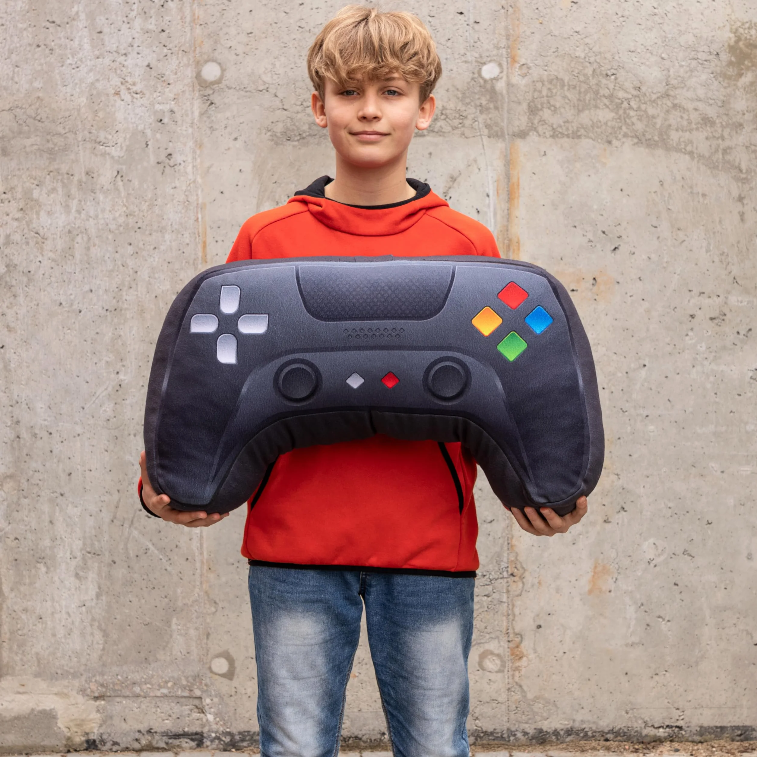 Froster Cuscino Controller Gigante, Cuscino Videogame 64x35 cm, Joystick, Regalo per Gamer, Ragazzo, Adolescente, Gaming Gadget Nerd, Videogiocatore, Play Videogiochi, Game