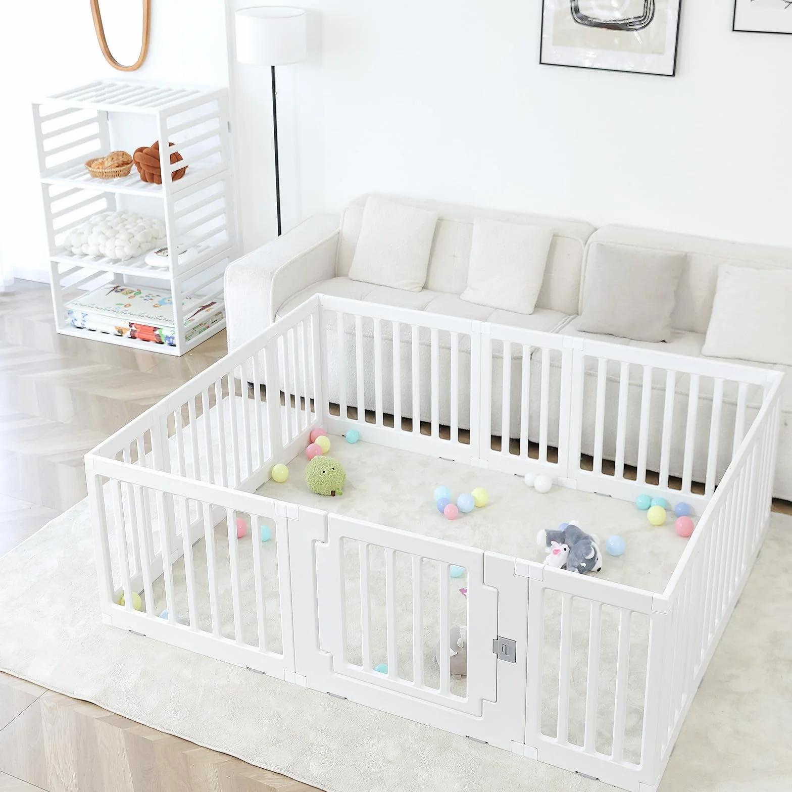 Box per Bambini Pieghevole Recinto Sicurezza Barriera Giochi Protezione 150 x 180 cm