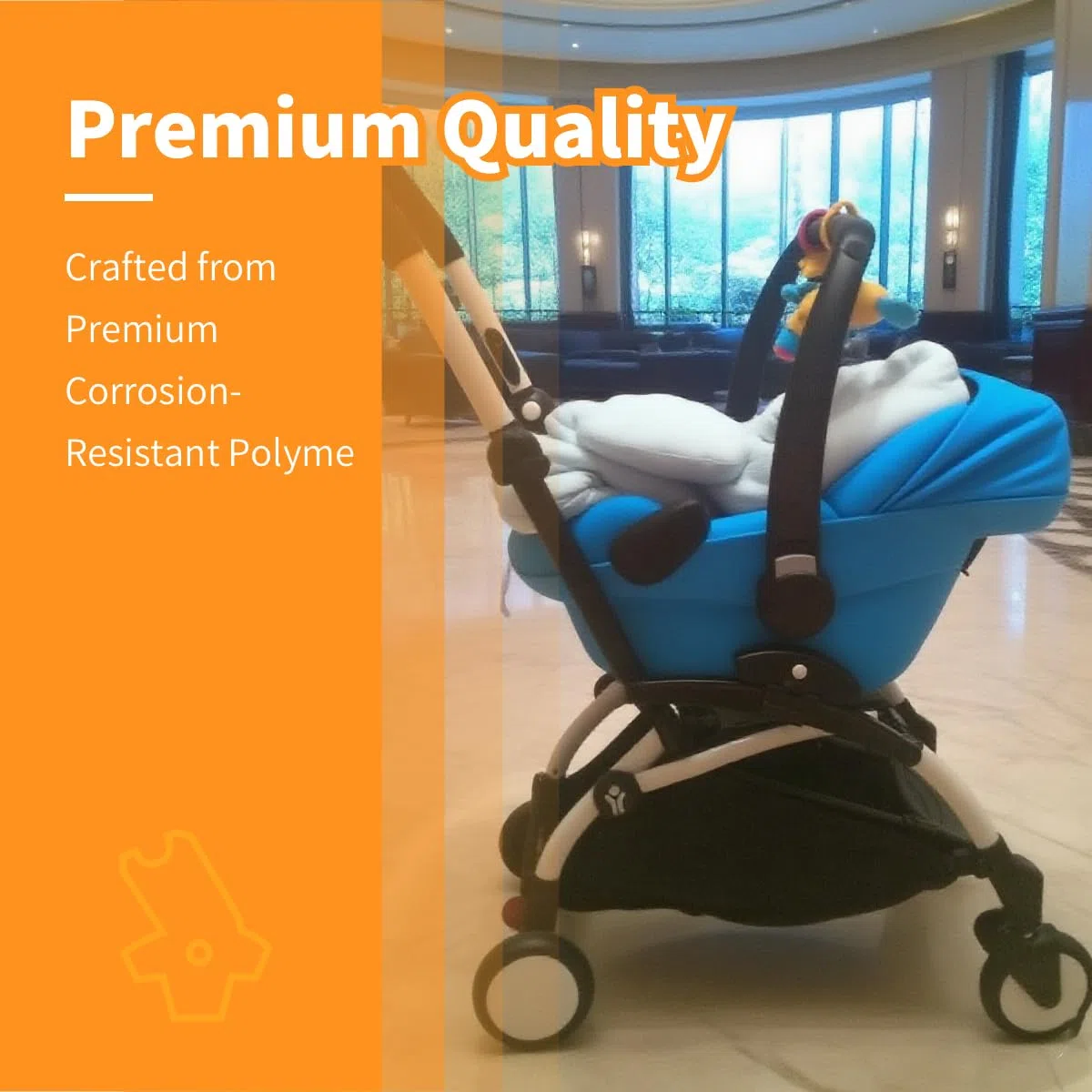 Adattatore per seggiolino auto per passeggino compatibile con YOYO & YOYO2 - Adattatore a forma di L, design a clip sicuro, facile installazione, leggero e resistente
