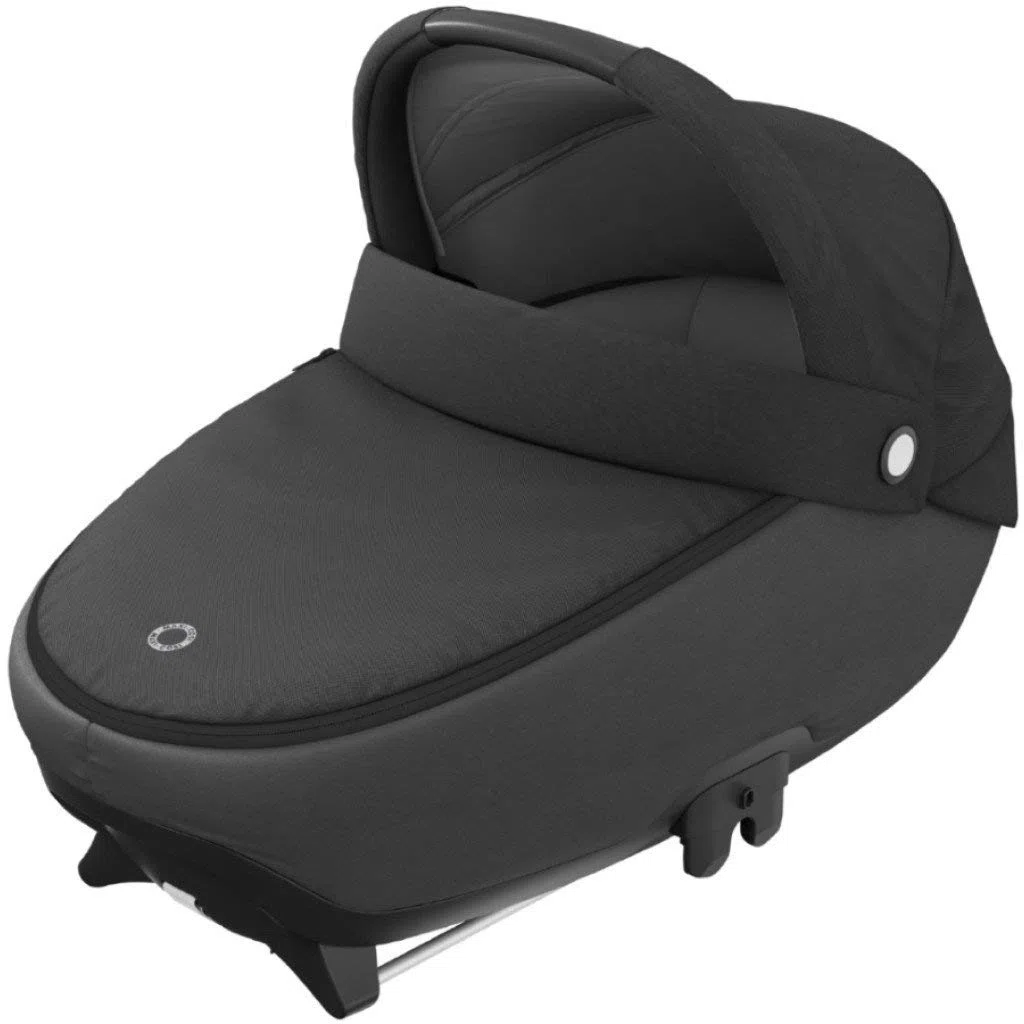 Maxi-Cosi Jade Navicella Omologata Auto R129, Isofix, Culla Portatile Adatta dalla Nascita Fino a 6 Mesi (0-9 kg / 40-70 cm), Essential Black
