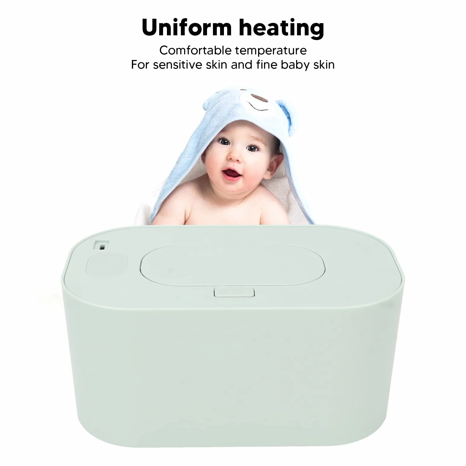 Scaldasalviette per Neonati, Termostato Temperatura USB Pannolino Portatile Scaldasalviette Salviette Scatola Riscaldante per Uso Esterno in Ufficio a Casa