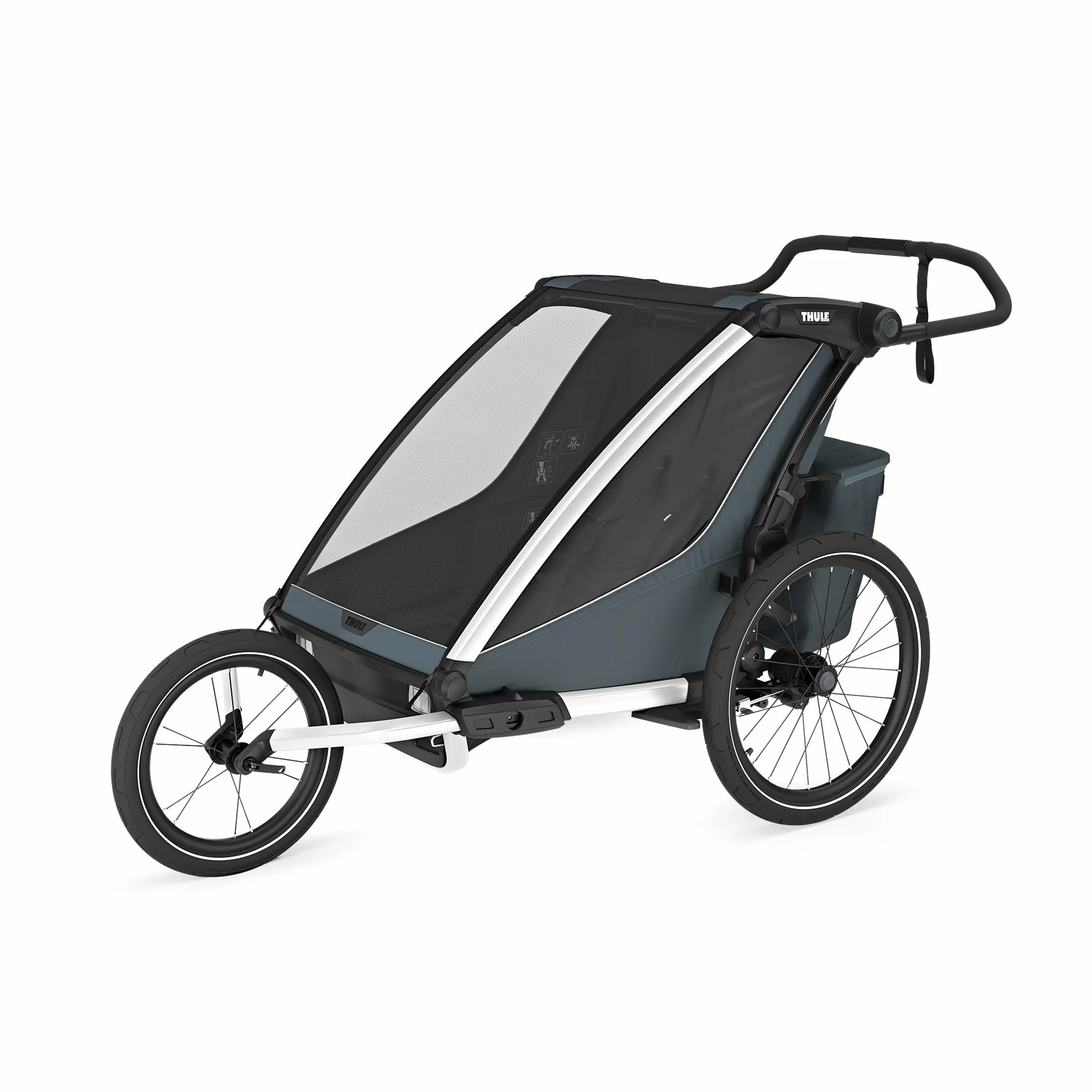 Thule Chariot Cross 2 Rimorchio Multisportivo Da Bici Dark Slate Double