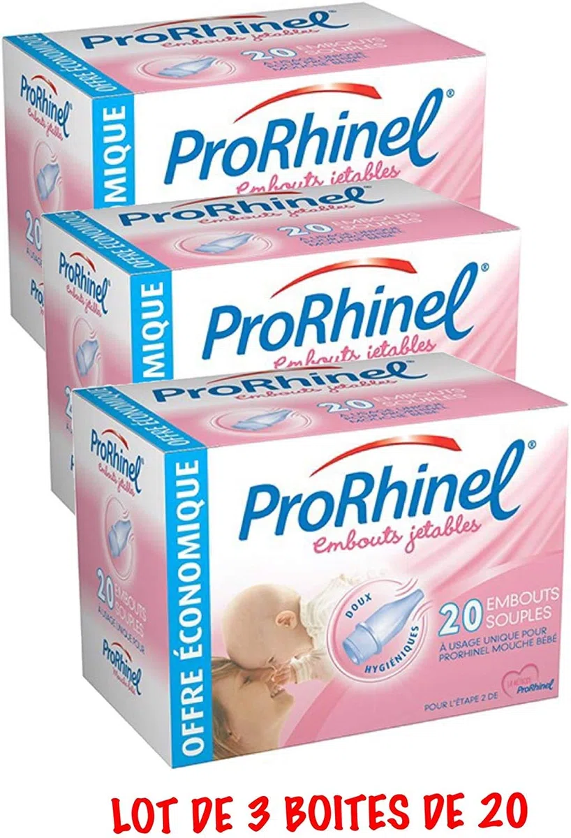 ProRhinel - Set di 3 x 20 punte usa e getta morbidi per mosche neonati (3)