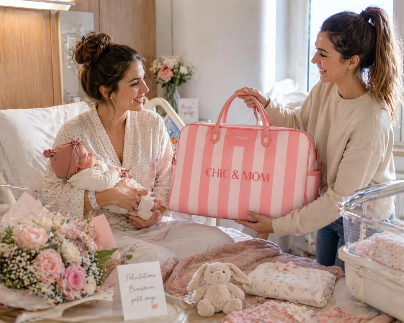 Borsa fasciatoio per neonati di grande capacità - Valigia premaman e Mommy Bag - Borsa da viaggio termica per passeggino con scomparti regolabili