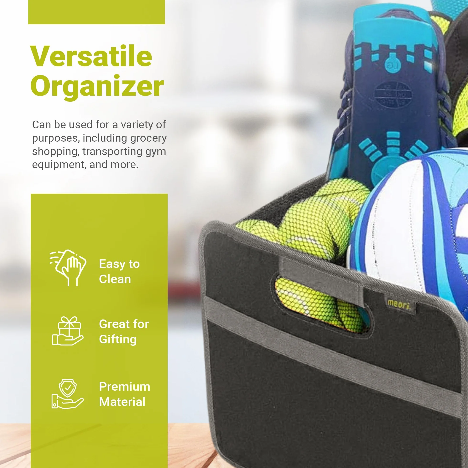 Meori Contenitore Pieghevole Lava 30 l Nero