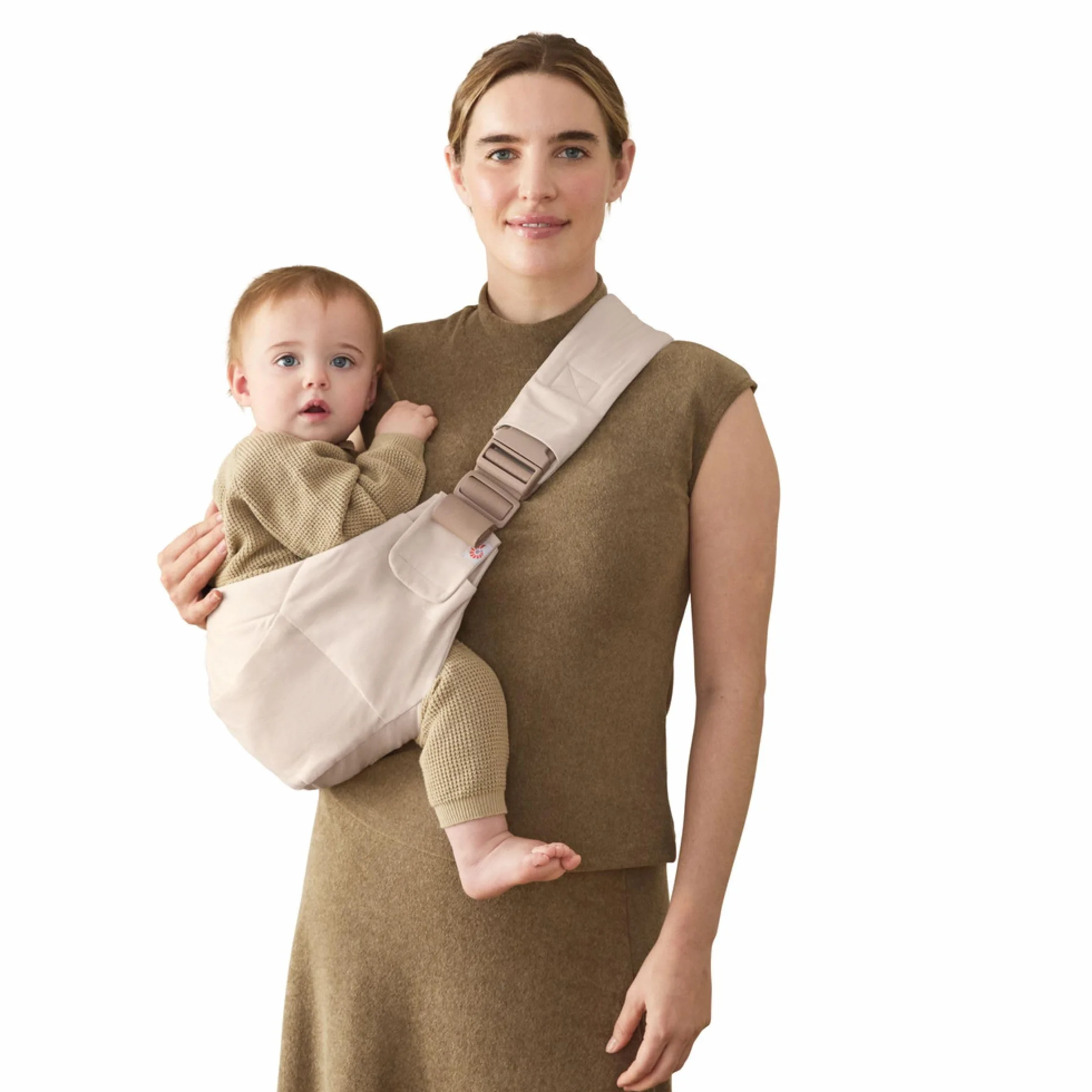 Ergobaby Upsie Sling Portabebè ergonomico per neonati e bambini piccoli dai 6 mesi (7,7-20,4 kg), passaggio spontaneo tra camminare e essere trasportati, Natural Beige