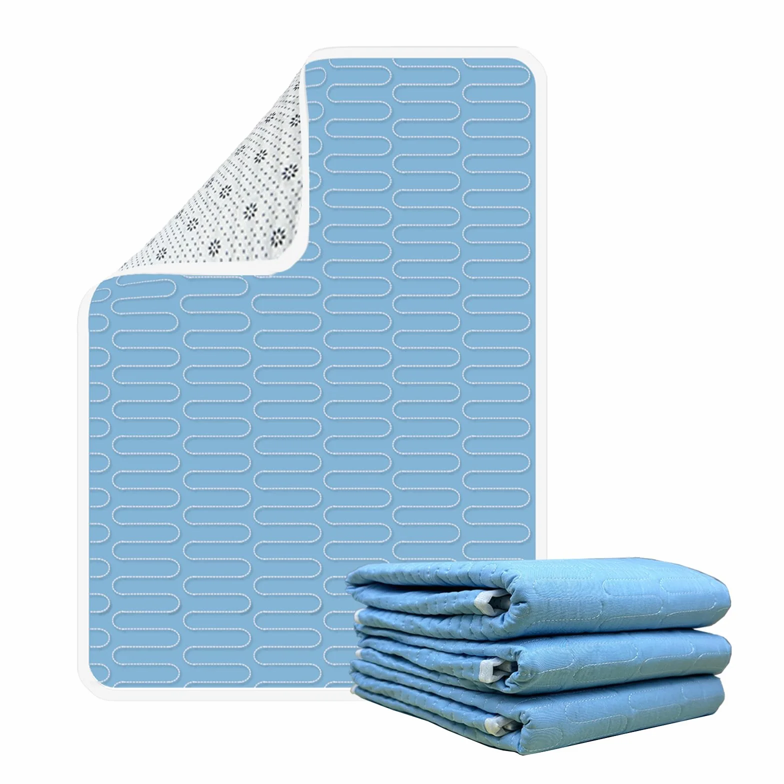 85 x 130cm Cuscinetti letto per incontinenza(Set di 4), Lavabile e Riutilizzabile Materasso Impermeabile Pad, Pee Pads per Adulti, Bambini, Anziani e Animali domestici