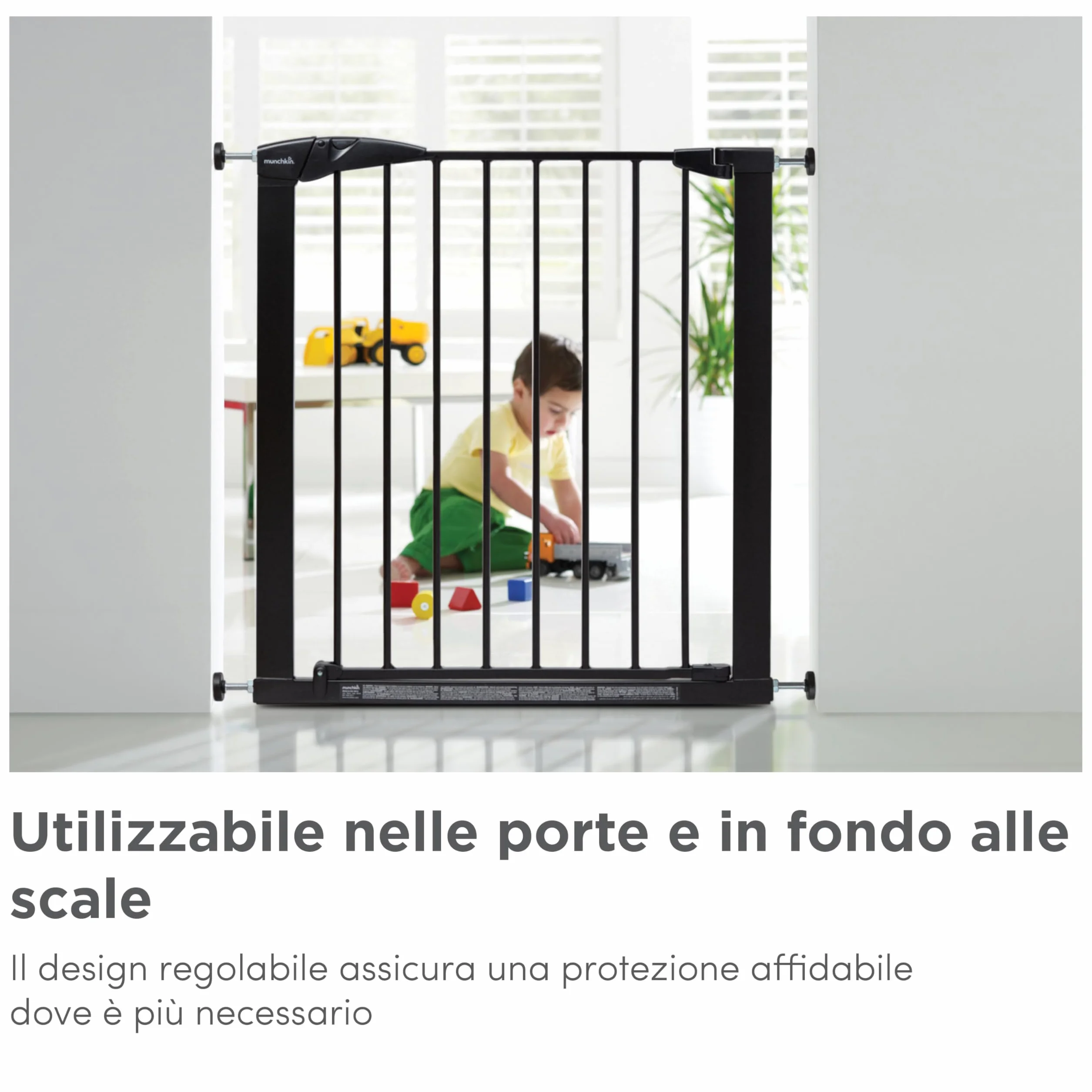 Cancello per scale Munchkin Pressure Fit 76-82 cm nero