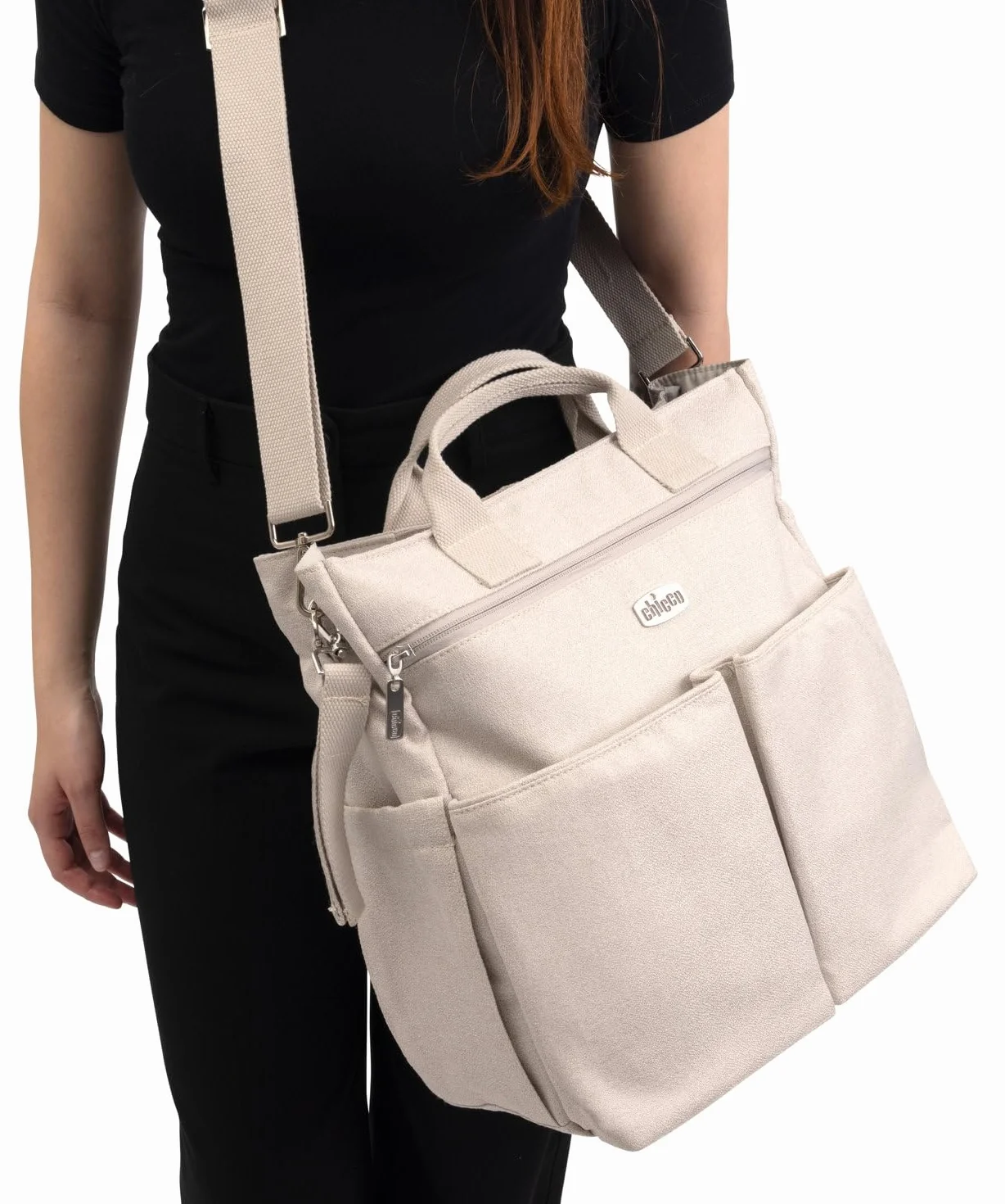 Chicco Borsa Genitori Leggera Funzionale Ampie Tasche Monocromatico