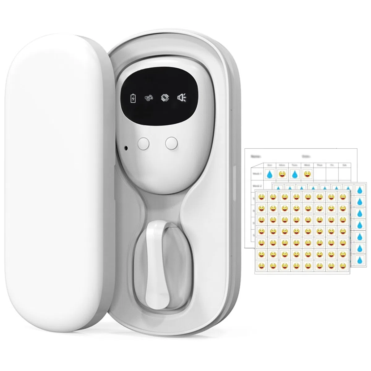 Allarme senza fili per Bagnare il Letto, Ricaricabile USB-C, 3 Modalità, Alta Sensibilità, Suono e Vibrazione, Allarme Enuresi per Bambini, Anziani