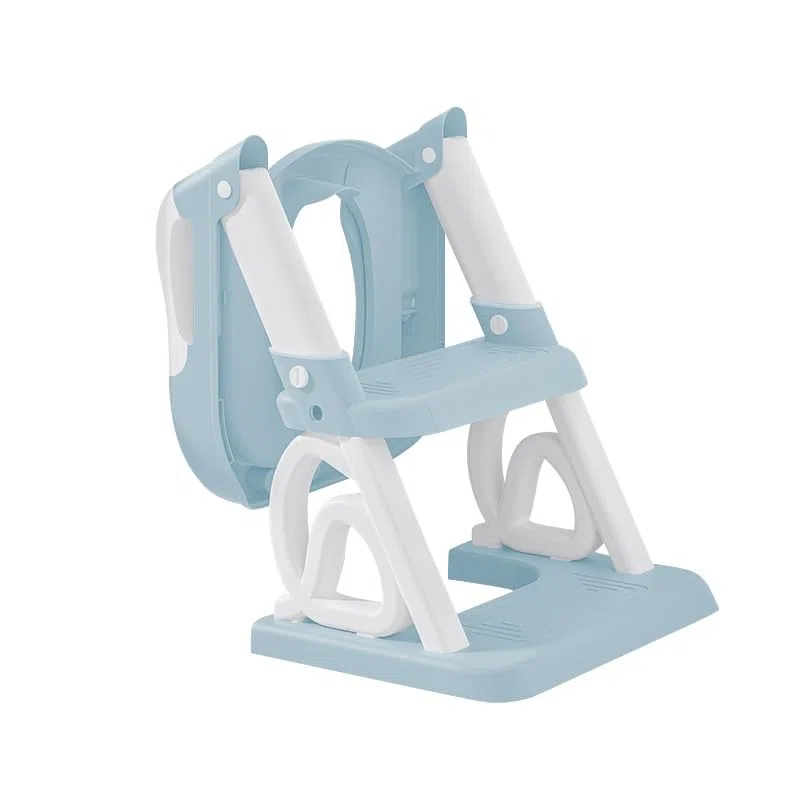 Riduttore WC per bambini, rialzo WC per bambini, per ragazzi e ragazze, adattatore WC per bambini con cuscino, antischizzi e antiscivolo, PVC (blu)