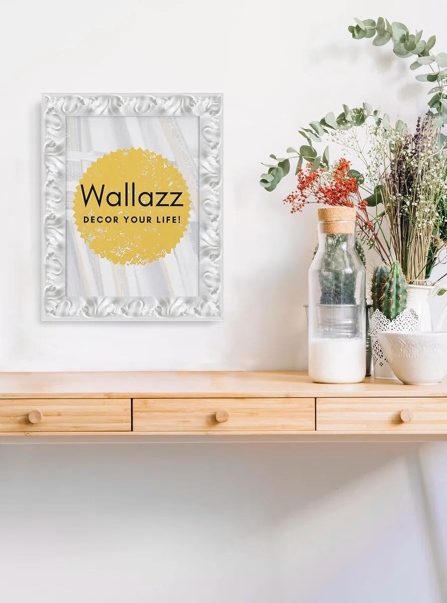 Wallazz Cornice Portafoto in Legno 29,7x42cm A3 Bianco. Cornice per Foto con Vetro Sintetico Infrangibile - Porta Foto Decorativo - Made in Italy