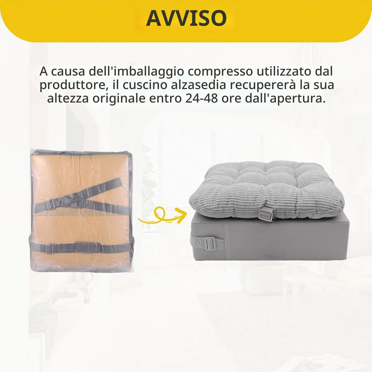 Rialzo Cuscino per Bambini 2 Pezzi, Rialzo da Sedia per Bambini per Sedia Seggiolino Regolabile Lavabile Smontabile con Cinghie Regolabili per Sedia da Pranzo (Grey)