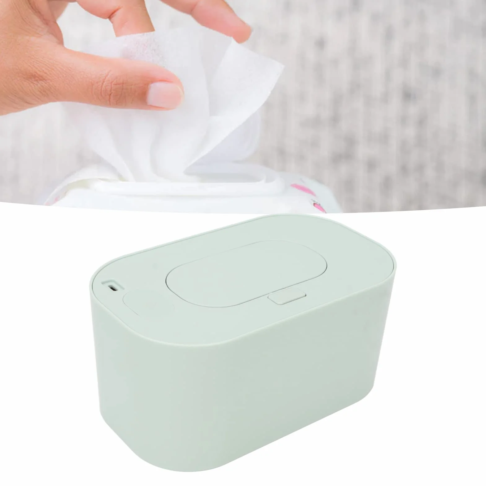 Scaldasalviette per Neonati, Termostato Temperatura USB Pannolino Portatile Scaldasalviette Salviette Scatola Riscaldante per Uso Esterno in Ufficio a Casa