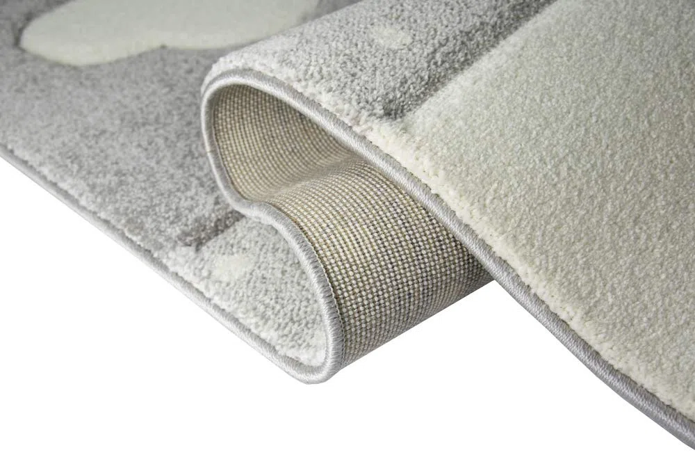 CARPETIA Tappeto da Gioco per Bambini con Stelle e Nuvole in Blu Grigio Crema Größe 160x230 cm