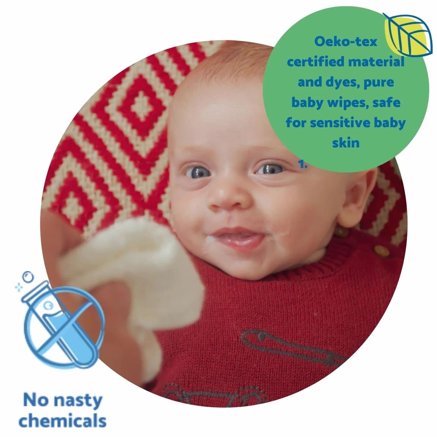 Salviette Cheeky – Salviette Biologiche di alta qualità, in cotone pesante, confezione da 25 salviette riutilizzabili da 15 x 15 cm