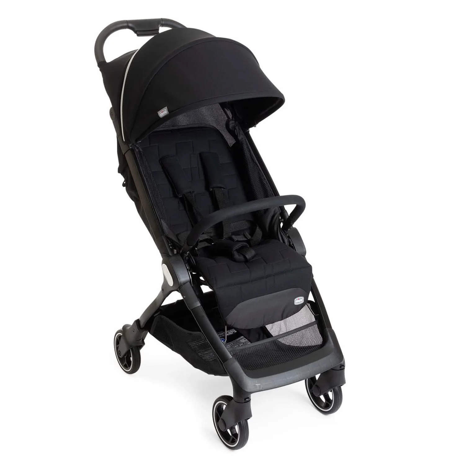 Chicco We Passeggino Leggero e Compatto 0-22 kg Reclinabile Chiusura Una Mano Capotte Parasole Parapioggia Nero