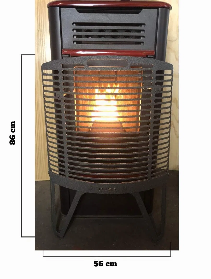 DUSS ® XL Protezione per Stufa a Pellet e Legna. Sicurezza per il Vetro Contro le Ustioni Sicurezza per Bambini, Neonati e Animali Domestici. Alt 86cm Lar 56cm Pro 10cm. Montaggio Facile. Anti Calore