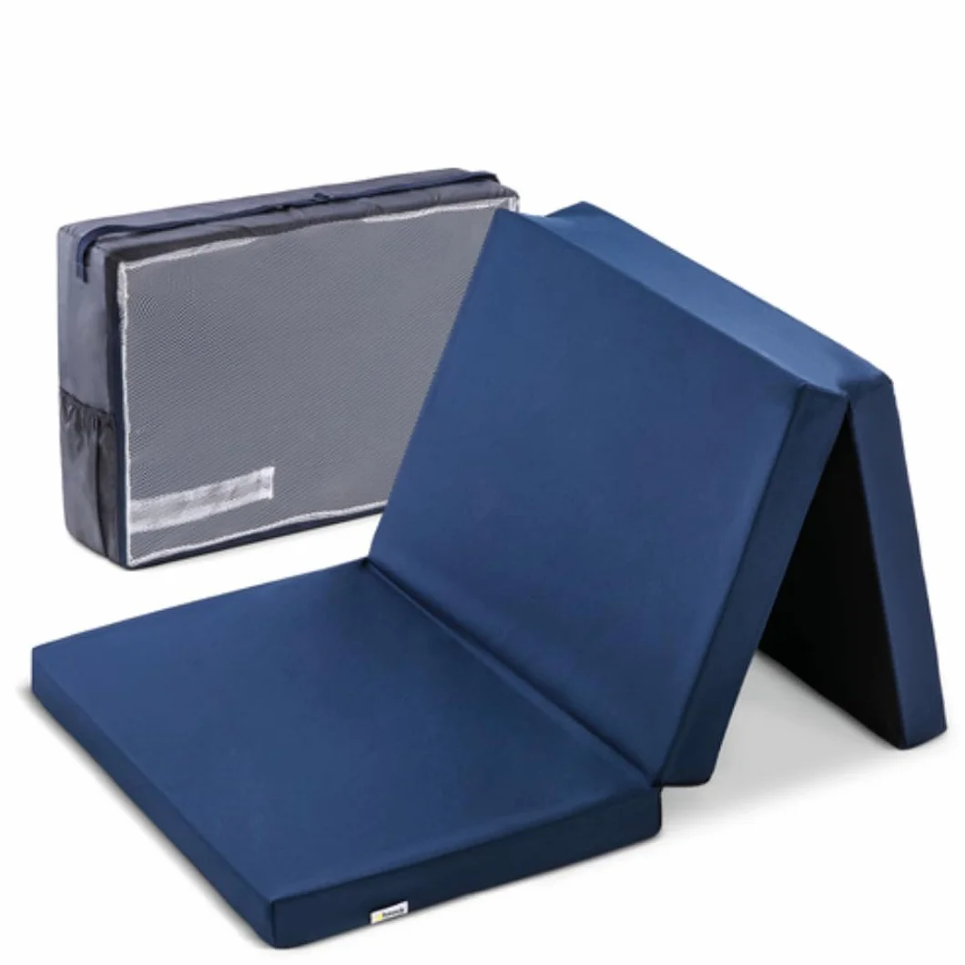 hauck Sleeper Materassino da Viaggio Pieghevole 120 x 60 x 5 cm, Navy | Con borsa di trasporto, compatibili con vari lettini da viaggio hauck come Sleep N Easyfold o Dream N Play Plus