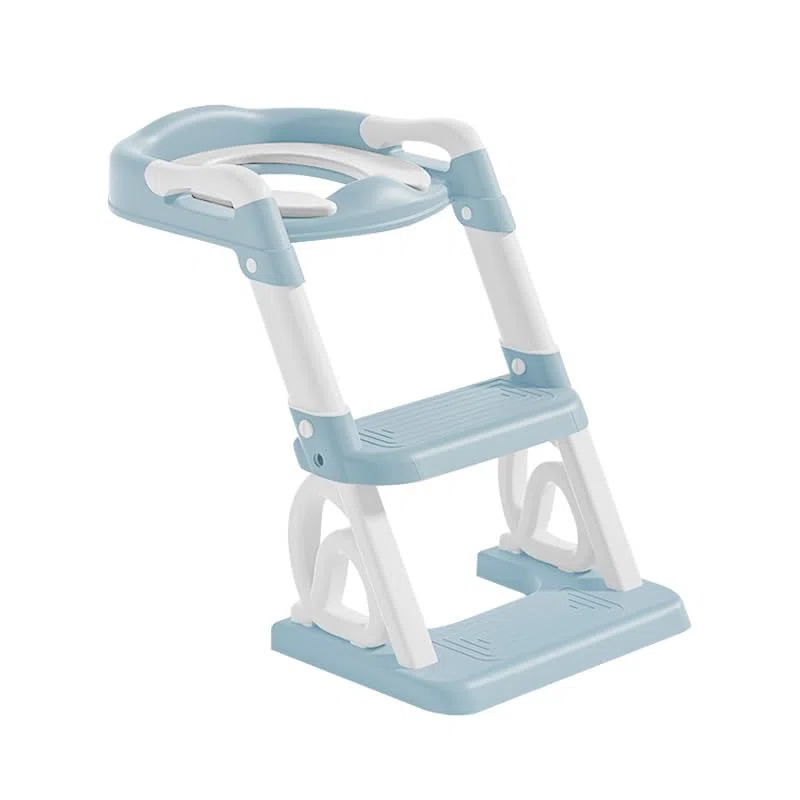 Riduttore WC per bambini, rialzo WC per bambini, per ragazzi e ragazze, adattatore WC per bambini con cuscino, antischizzi e antiscivolo, PVC (blu)