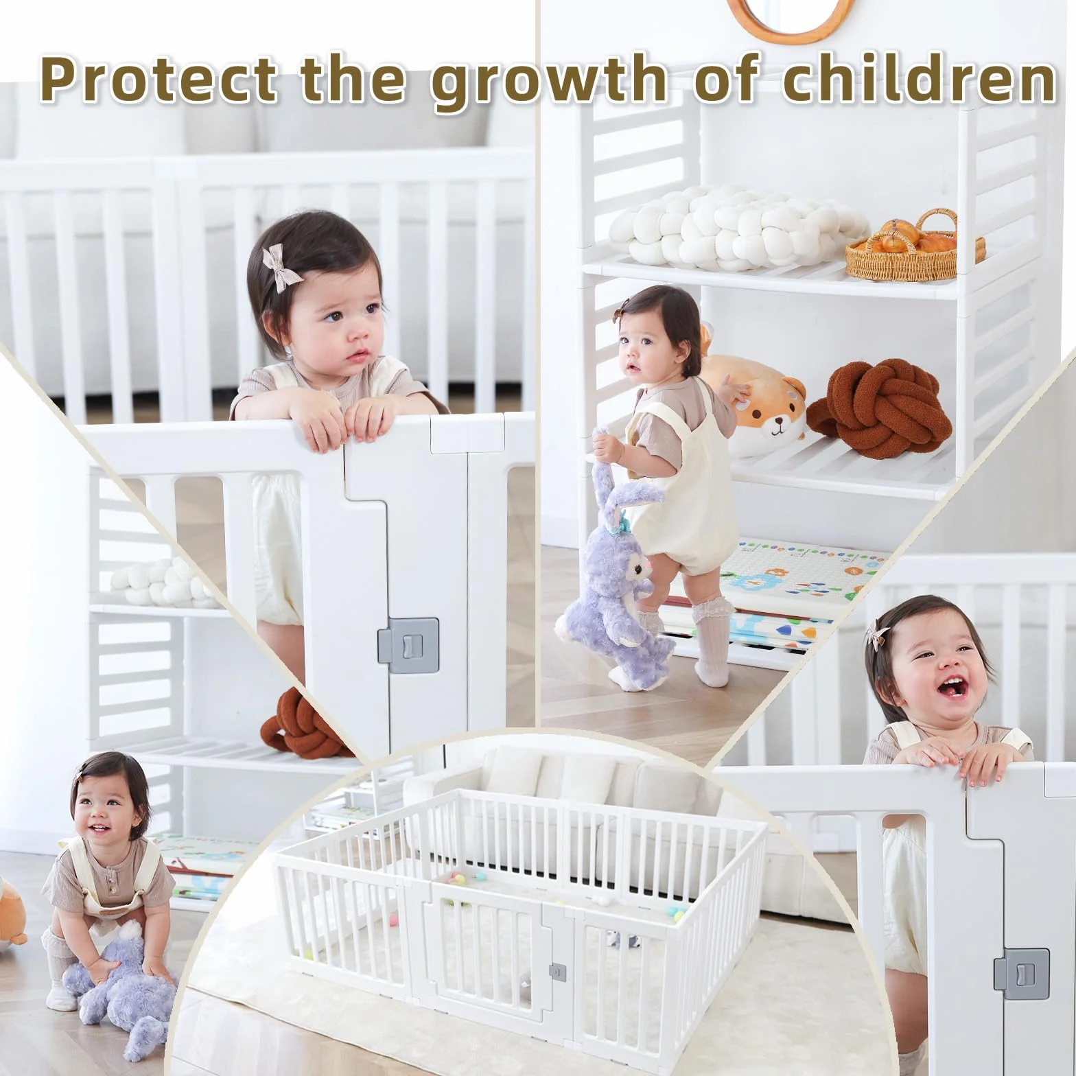 Box per Bambini Pieghevole Recinto Sicurezza Barriera Giochi Protezione 150 x 180 cm