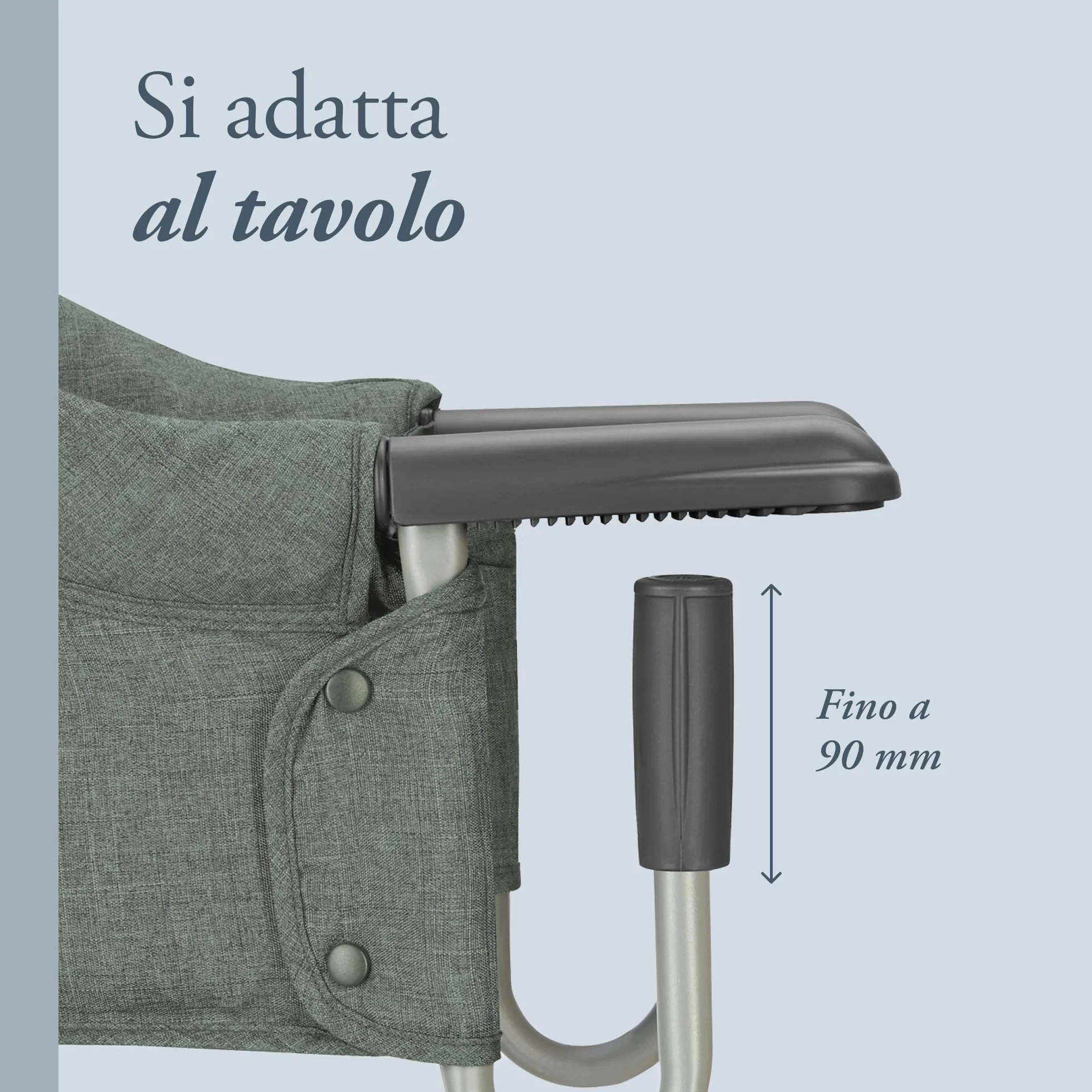 Inglesina Fast Seggiolino da Tavolo Pieghevole Verde Scuro Fino a 15 kg 35 x 27 x 42 cm