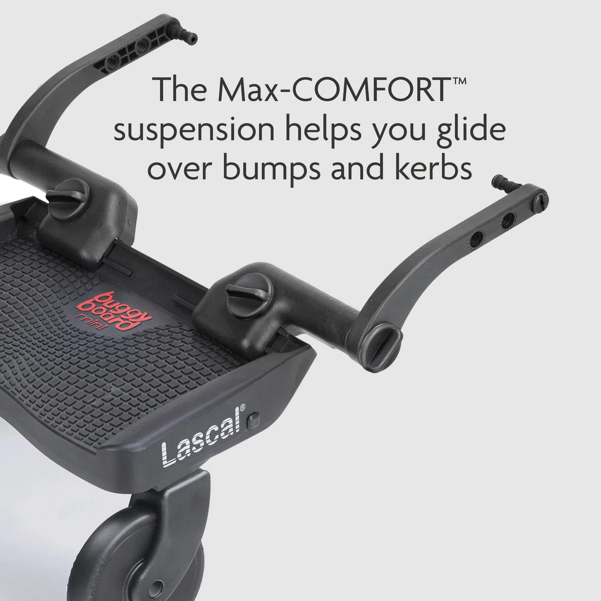 Lascal BuggyBoard Mini 3D, Pedana passeggino universale compatibile con quasi tutti i modelli di passeggini, Pedana buggy board per bambini di 2-6 anni (22 kg), grigio