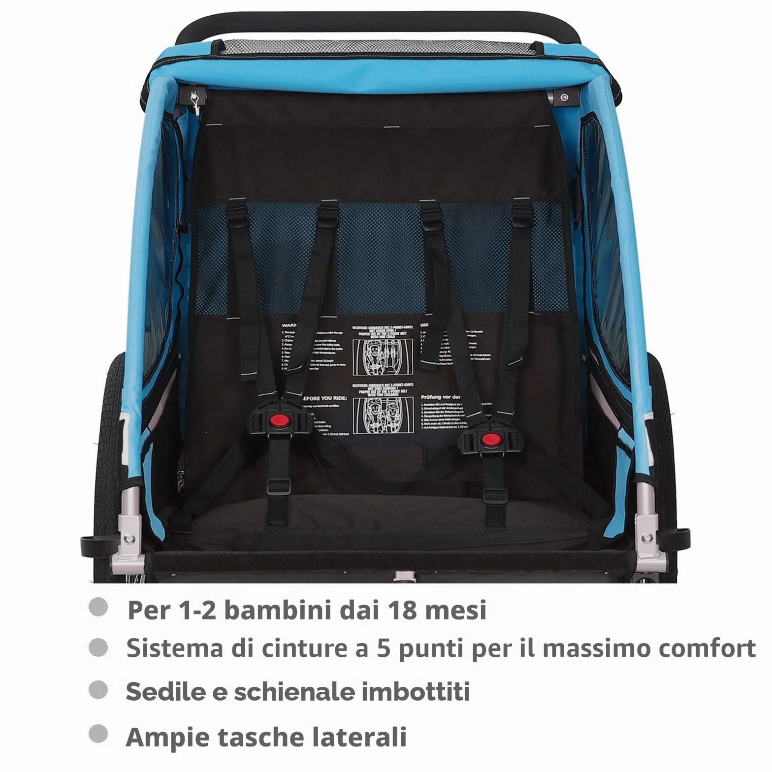 Tiggo VS 50202 Passeggino e rimorchio per bicicletta 2 in 1