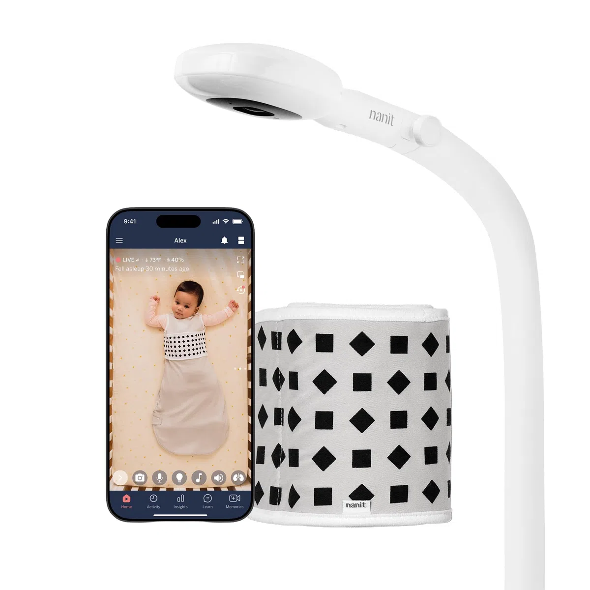 Nanit Pro Smart Baby Monitor e supporto da pavimento