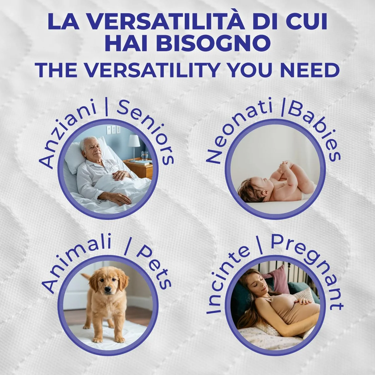 Traverse Letto Anziani Lavabili Impermeabile Con Alette, Fatto in Europa, Traversine Neonato Fasciatoio, Tappetini Igienici Oeko Tex Coprimaterasso Telo Impermeabile Letto (135x90cm, Pack 2)