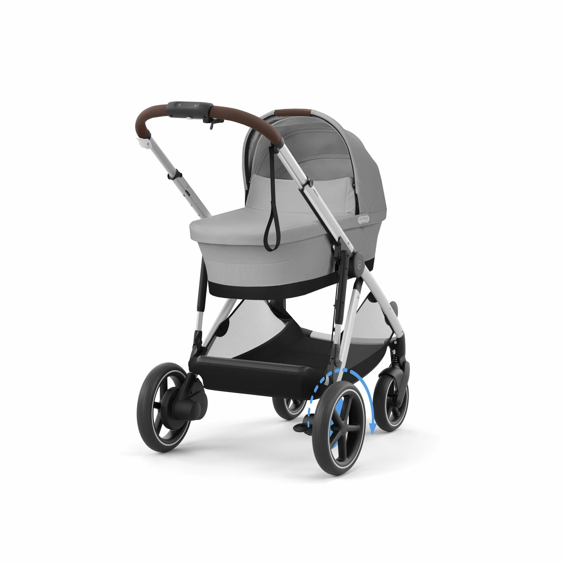 CYBEX Passeggino Gold e-GAZELLE S, dalla nascita a 4 anni, 22 kg, sistema all-in-1 con azionamento elettrico, grigio pietra
