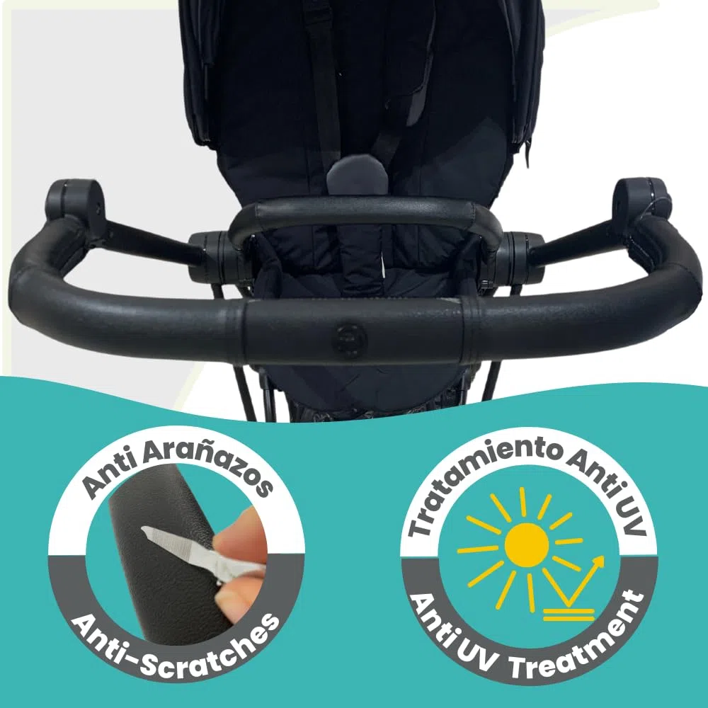 PROTEC TIF | Confezione di custodie in ecopelle compatibili con manubrio e maniglia di CYBEX MIOS