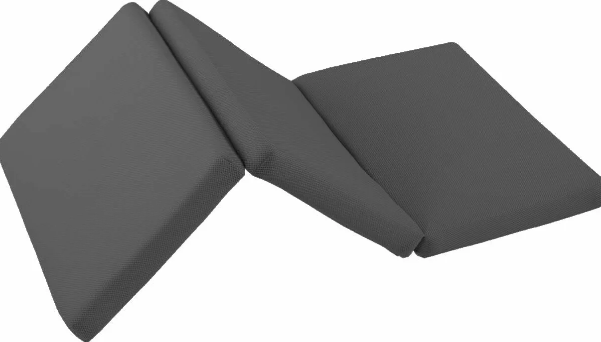 MICAMAMELLAMA Materasso in schiuma 60 x 120 cm | 6 cm | per lettino da viaggio pieghevole in 3 parti | incluso la borsa per il trasporto | certificato Oeko-Tex (grigio)
