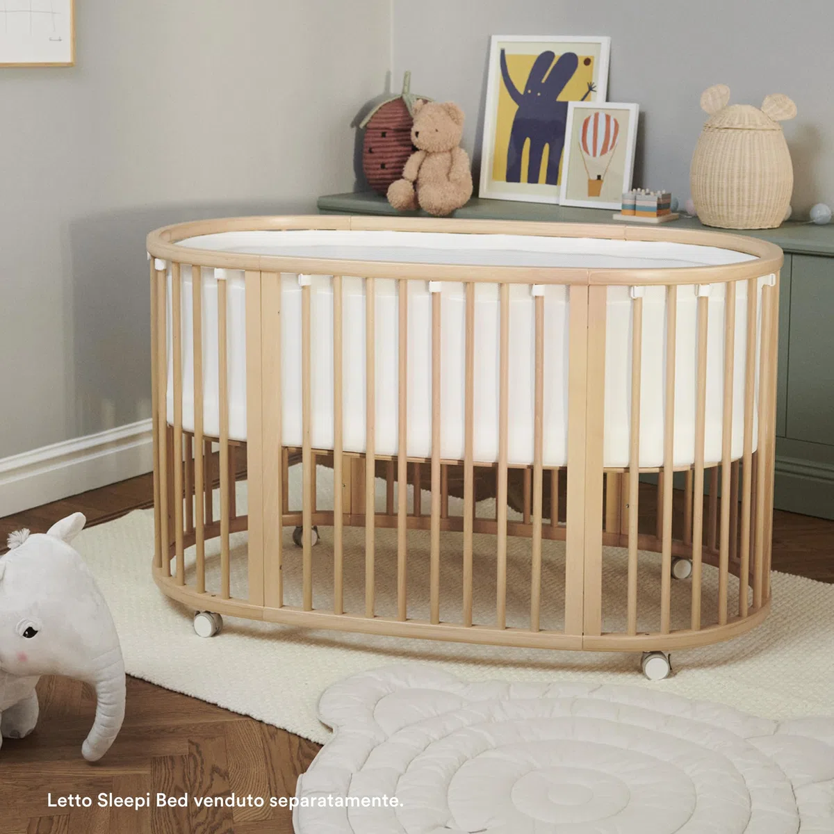 Stokke Fodera in rete Sleepi, Bianca - Rete 3D traspirante per un sonno sicuro - Compatibile con culla/letto Sleepi - Lavabile in lavatrice