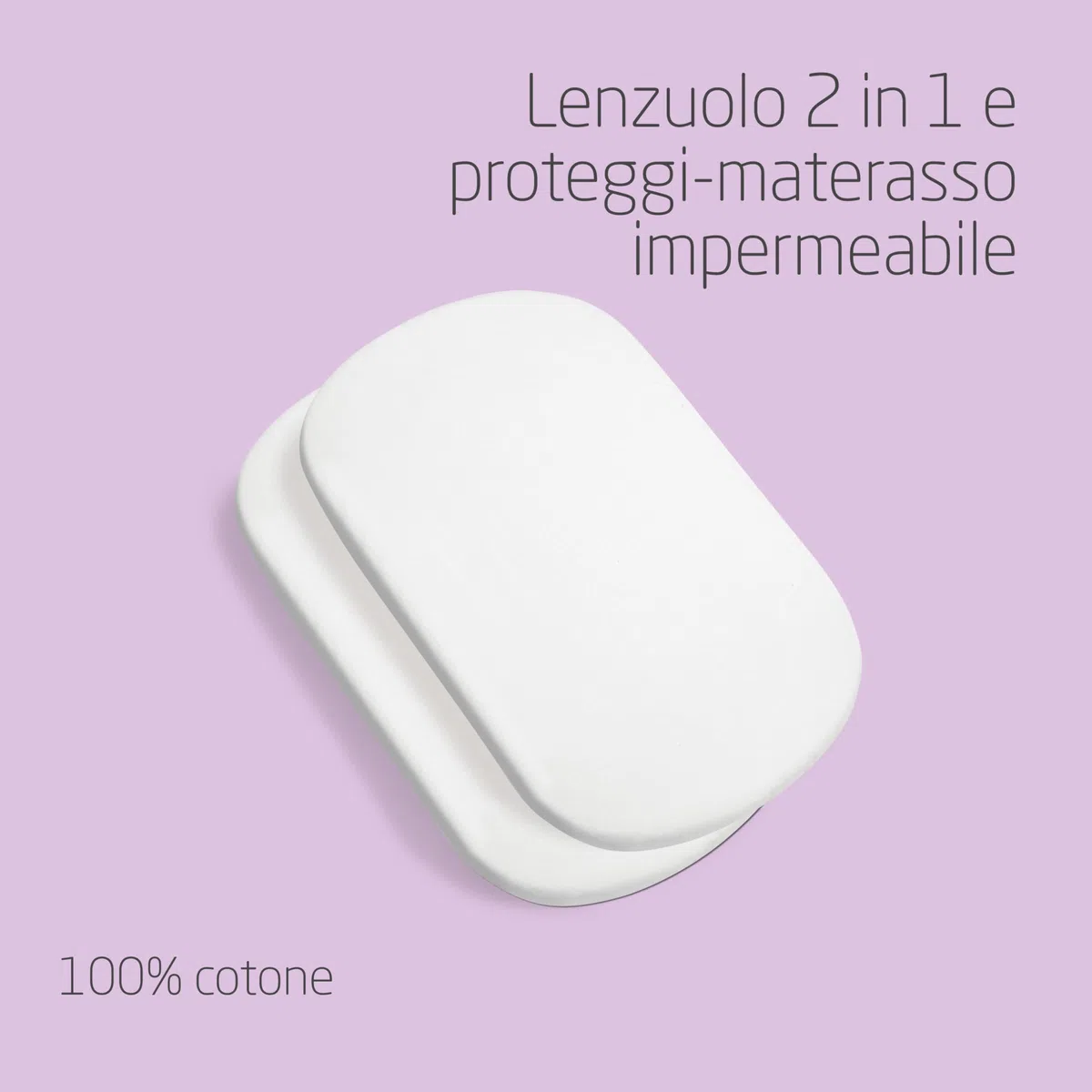 Maxi-Cosi Iora Lenzuolini Impermeabili, Biancheria da Letto per Lettino, Coprimaterasso Impermeabile e Lenzuola con Angoli per Culla Co-sleeping Maxi-Cosi Iora e Tori, Set da 2, Bianco