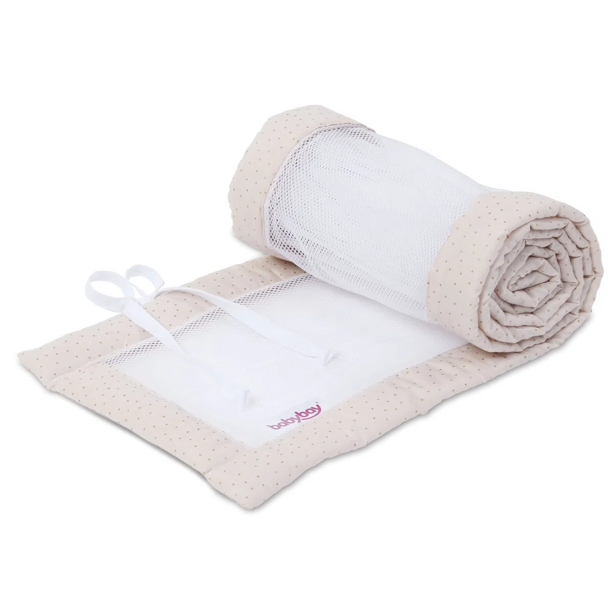 babybay Paracolpi in rete Royal adatto per modello originale, beige con punti glitter dorati