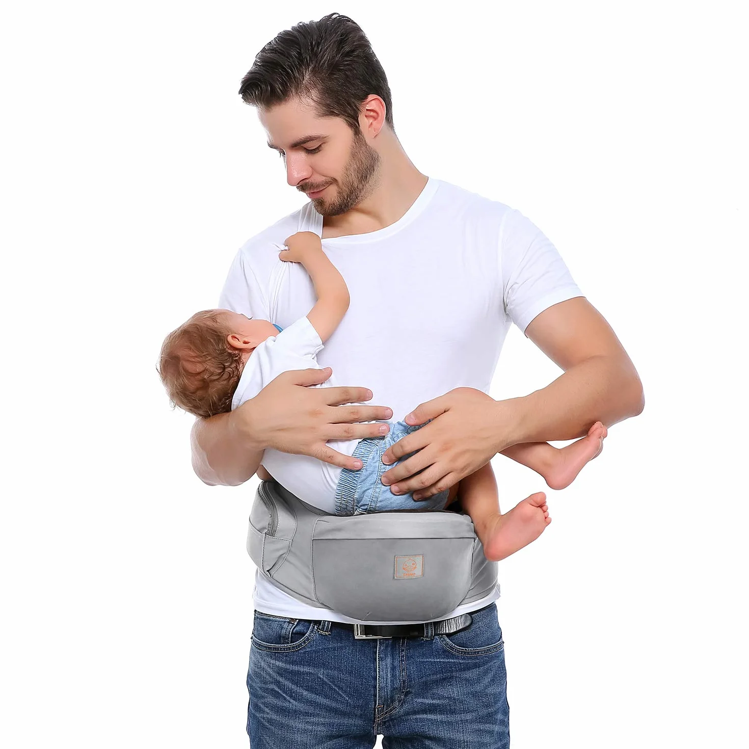 GAGAKU Hipseat Marsupio Sicurezza Supporto del Sedile della Dell'anca del Bambino 0-36 Mesi - Grigio