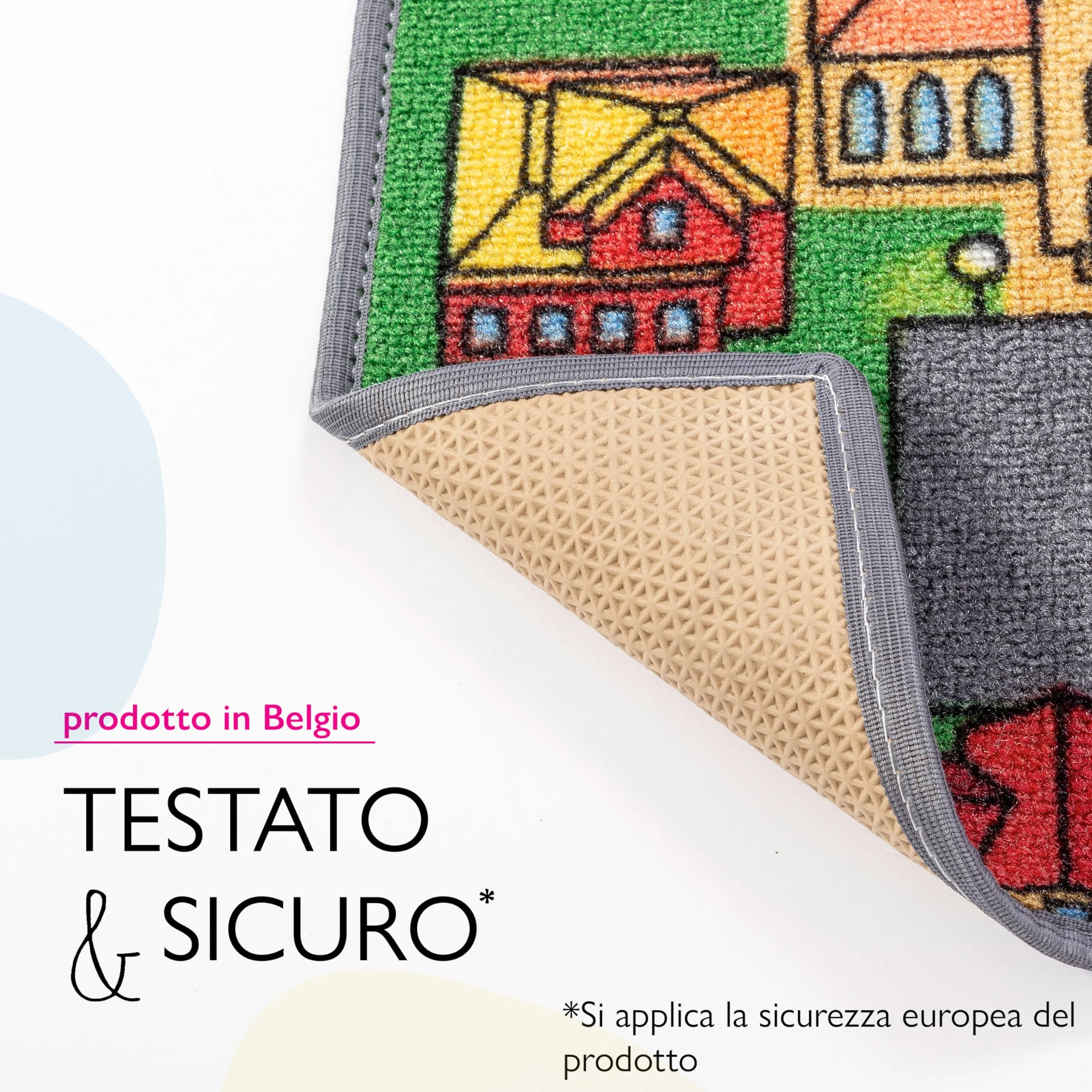 Carpet Studio Tappeto Bambini 140x200cm, Tappeto Gioco per Cameretta, Lavabile in Lavatrice, Facile da Pulire, Antiscivolo - Playcity